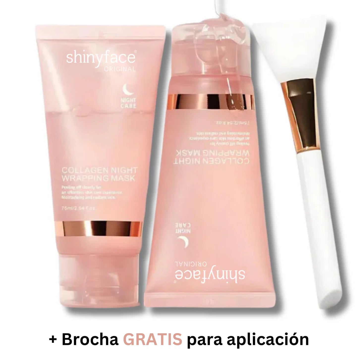 rostro brillante - mascarilla de colágeno para una piel radiante