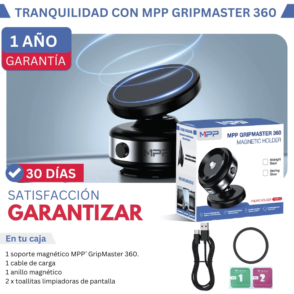 Soporte magnético MPP® GripMaster Pro 360 Nuevo 2024 MPP002